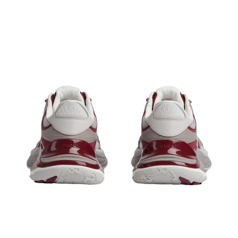 GUCCI 2.0 Low Top Casual Shoes Men's Red Gray-3