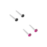 2 Pairs--Tranquil Black+Passionate Pink
