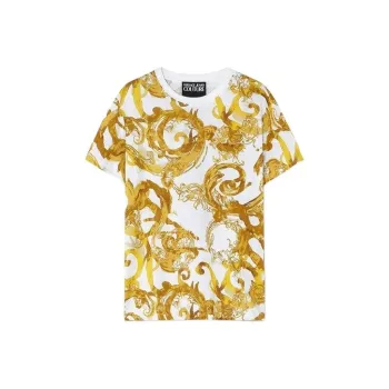 VERSACE JEANS COUTURE Baroque print Cotton T shirt