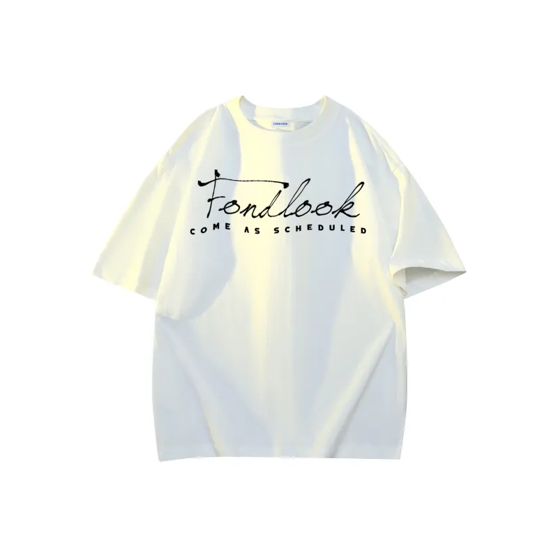FONDLOOK T Shirt Unisex White Heather Gray-3