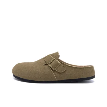 HUANQIU Quiet Abrasion Resistant Wrap toe Slippers Women's Umber