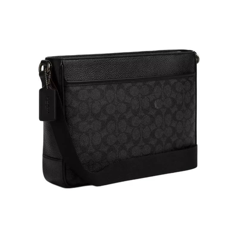 COACH DISTRICT Canvas Bag, Shoulder Bag, Crossbody Bag Tubas Men's Black-1