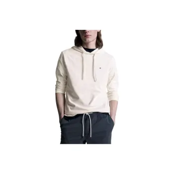 Tommy Hilfiger Long-Sleeve Hooded T-Shirt T-Shirts Weathered T-Shirt Men's Beige