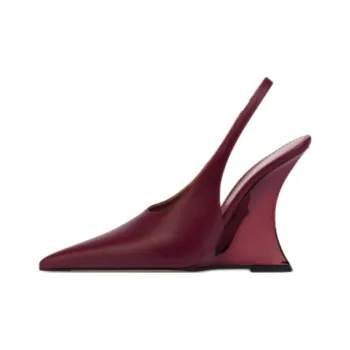 Paris Texas Nina Wedge Heel High Heels 10.5cm Women's Red