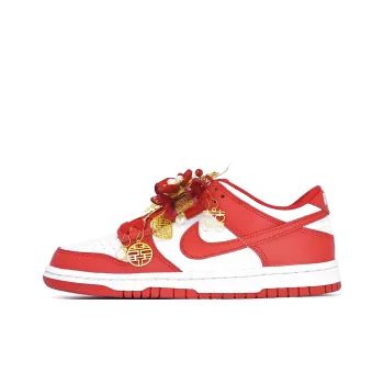 Nike Dunk Anti Slip Wear Resistant Low Top Skateboard Shoes Unisex Red