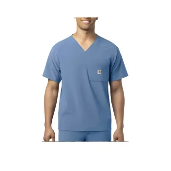 Carhartt C16110 FORCE CROSS-FLEX CHEST POCKET V-NECK SCRUB TOP T-Shirt Regular Men's