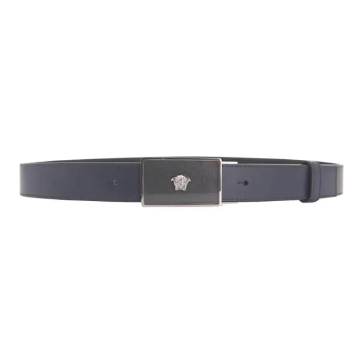 FANSIZHE Cow Leather Belts Men's Blue 1CM-0
