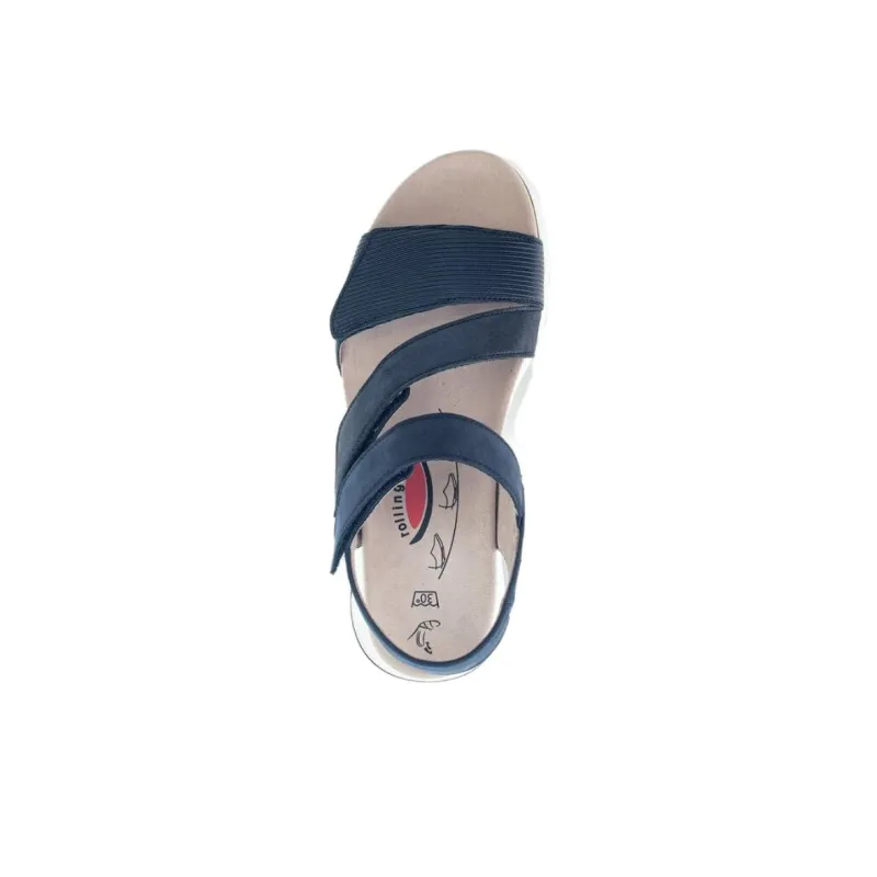 Gabor Rollingsoft Beach Sandals Women's Blue-3