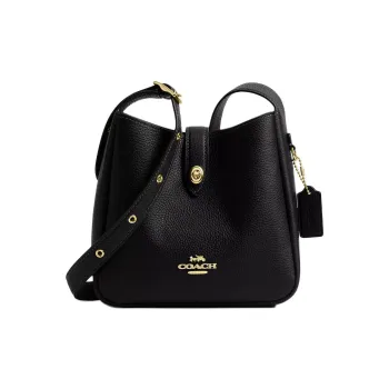 COACH Maggie Refined Pebbled Leather Tote Bag, Shopping Bag, Shoulder Bag, Handbag Large Size Women's Black