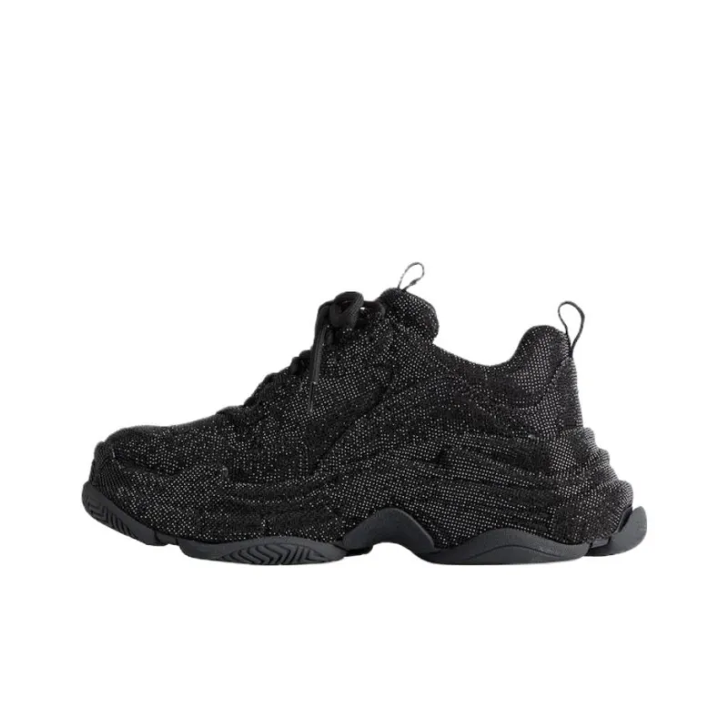 Balenciaga Triple S Low Top Casual Shoes Men's Black-0