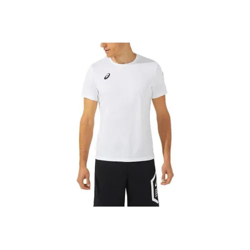 Asics TEAM HEXAGON SS TOP RECYC T Shirts Men White