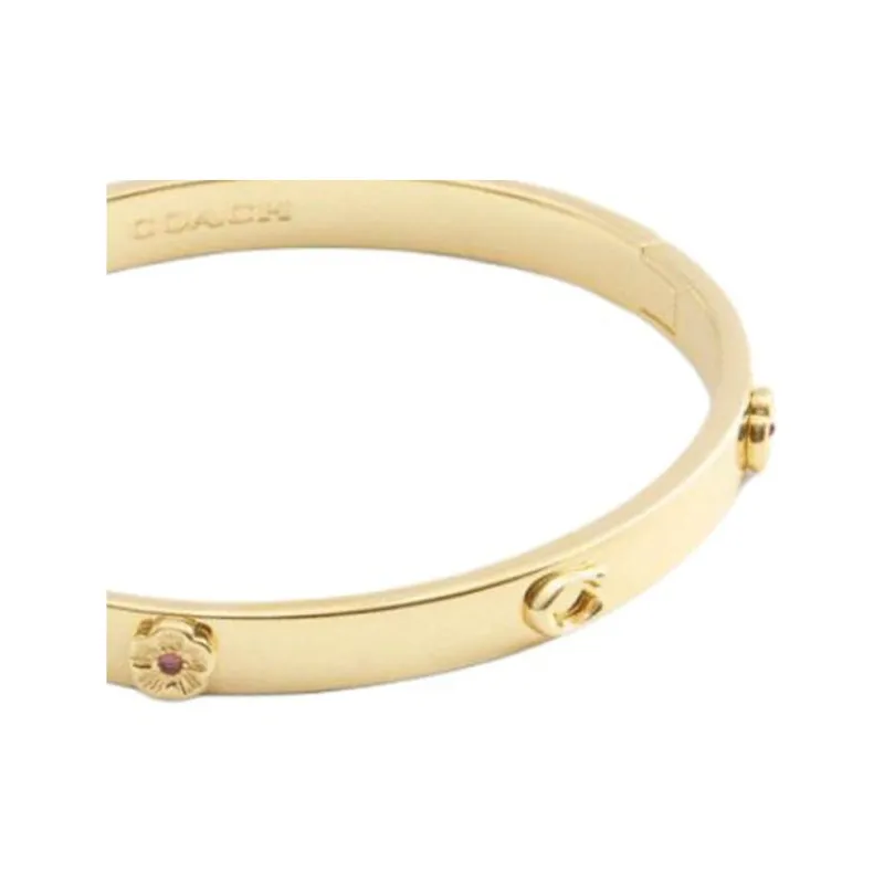 COACH Brass Plated Bangles Women's Gold-1
