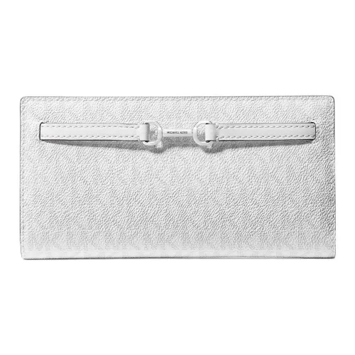 MICHAEL KORS Coated Canvas Wallet Large Size Women's Dark White