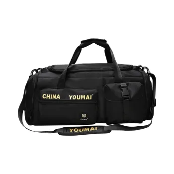 Deli Bear Nylon Gym Bag Unisex Black/Pink/Khaki/Red/Yellow/Army Green/Blue