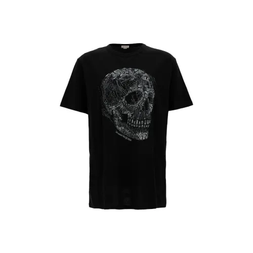 Alexander McQueen Crystal Skull Crewneck T Shirt