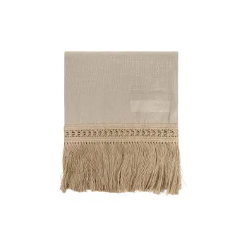 MaxMara Logo Embroidered Fringed Scarf