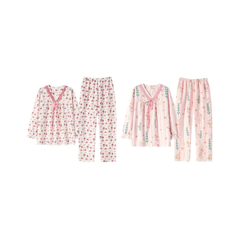 Herbal Primer Pajama Set Women's Combo Set-43