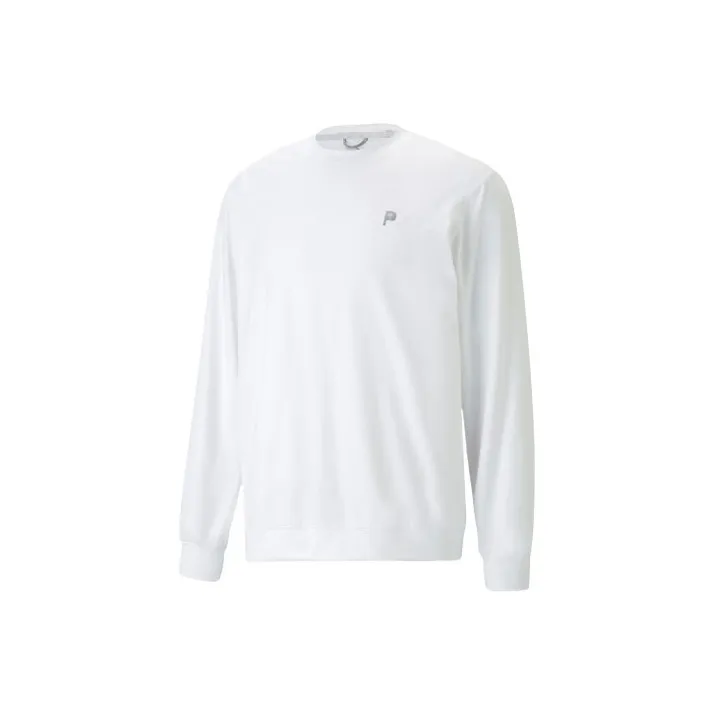 PUMA Haut De Golf Palm Tree Crew Homme T-Shirt Men's White-0