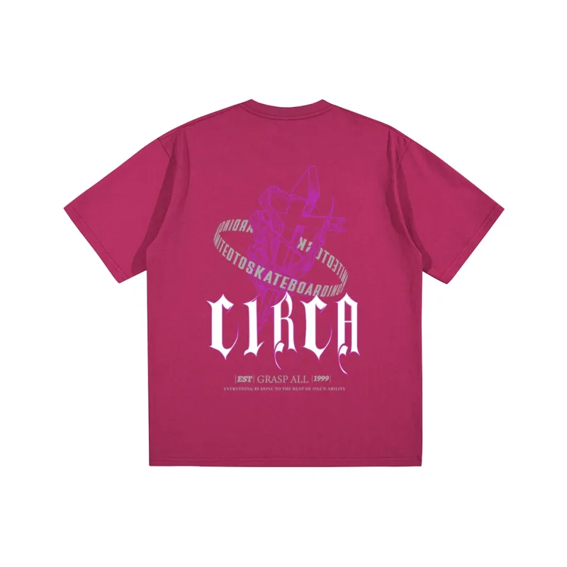 C1RCA American Gothic Letter Cross Fun Combination Logo Print T-Shirt Unisex-7
