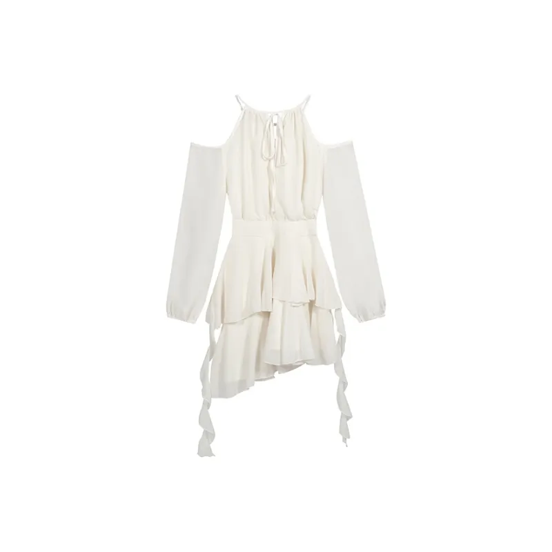 ABBY GODDESS Long Sleeved Dress Women's White-1