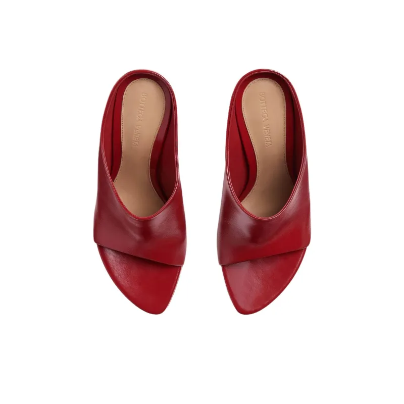 Bottega Veneta Slide Slippers 9cm Women's Red-3