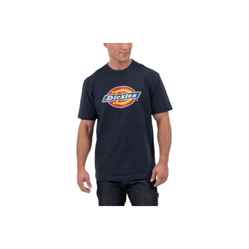 Dickies Short Sleeve Tricolor Logo Graphic T-Shirt Men's Navy-0