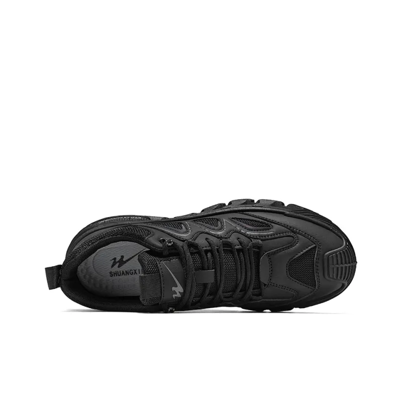 Binary Wear resistant, Lightweight, Breathable, And Non slip. Low Top Casual Shoes Men's Black-4