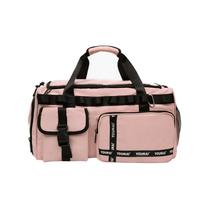 Deli Bear Nylon Gym Bag Unisex Black/Pink/Khaki/Blue/Yellow/Army Green-4