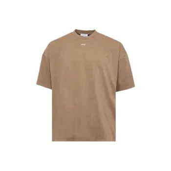 OFF WHITE T Shirt Loose Fit Men's Brown