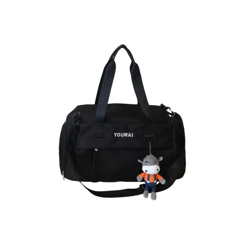Deli Bear Nylon Travel Bag Unisex Black/Red/Pink/Gray