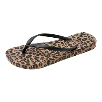 Ailise Sandal Slippers Leopard Print/Rabbit/Large Red Flower