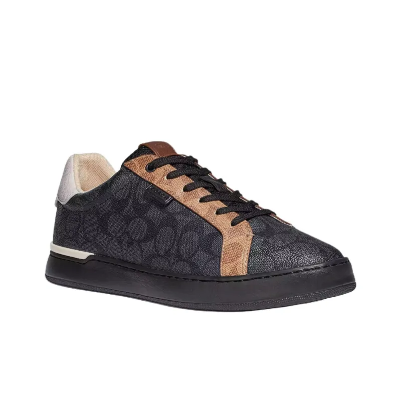 COACH Lowline Low Top Skateboard Shoes Men's Black-2