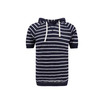 Paul & Shark Striped Linen Hoodie