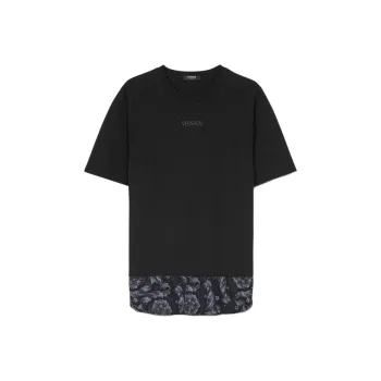 VERSACE Barocco Printed Crewneck T Shirt