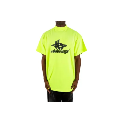 Balenciaga Drop Shoulder Sleeve T-Shirt Loose Fit Men's Grass Green