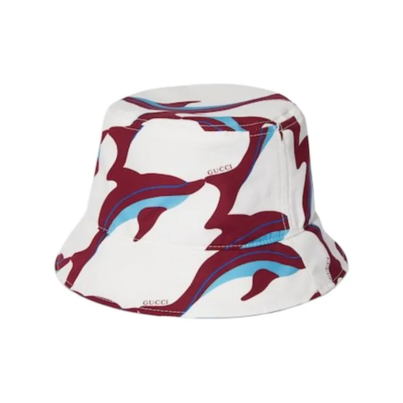 GUCCI 100% Cotton, Canvas, Viscose Bucket Hats Unisex White-1