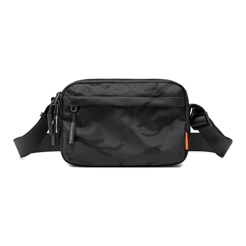 BJIAX Nylon Crossbody Bag Mini Men's Black Camouflage/Blue Camouflage-0