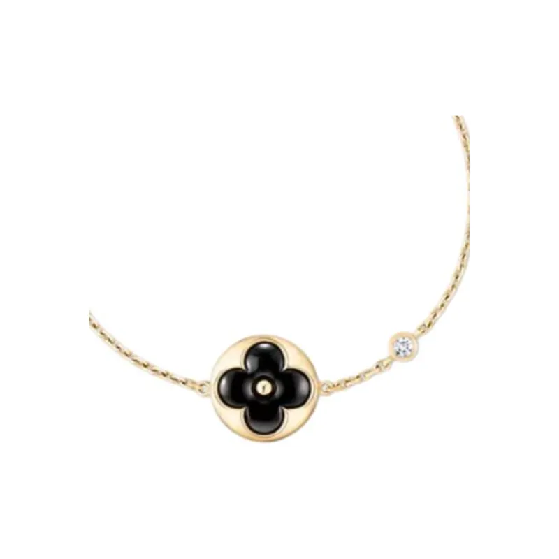 LOUIS VUITTON Color Blossom Bb Sun Bracelet Yellow Gold Onyx And Diamond-1