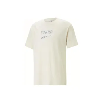 PUMA DOWNTOWN Logo Graphic Tee T-Shirt Men's White