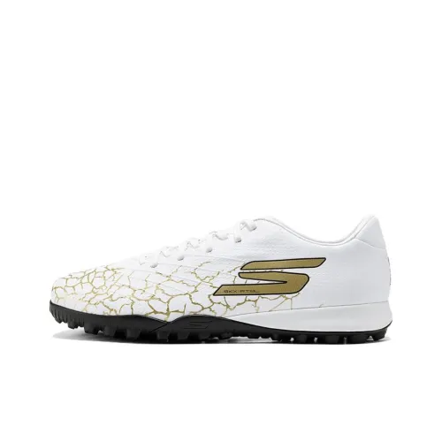 Skechers Artificial Ground Anti Slip Wear Resistant Soccer Shoes Men's White