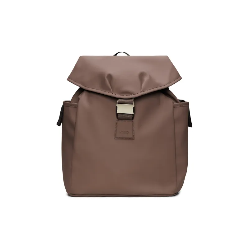 Rains Polyester Backpack Unisex Black/Rose Brown/Soft Light Yellow-6