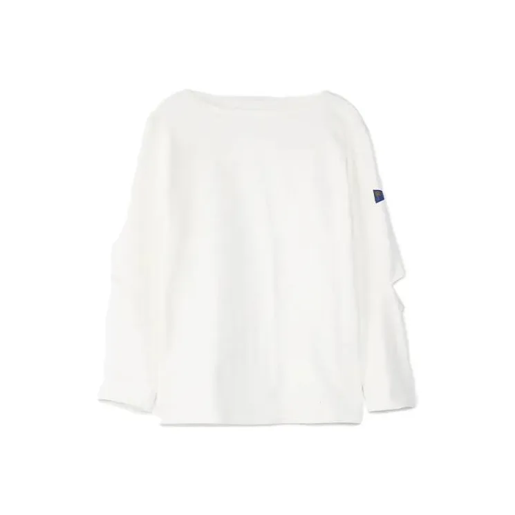Kapital Elbow Rip Boatneck Long Sleeve T Shirt-1