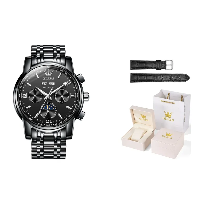 OLEVS Play The Cool Series Automatic Mechanical Movement Watch Men's Watches Blue Dial-30