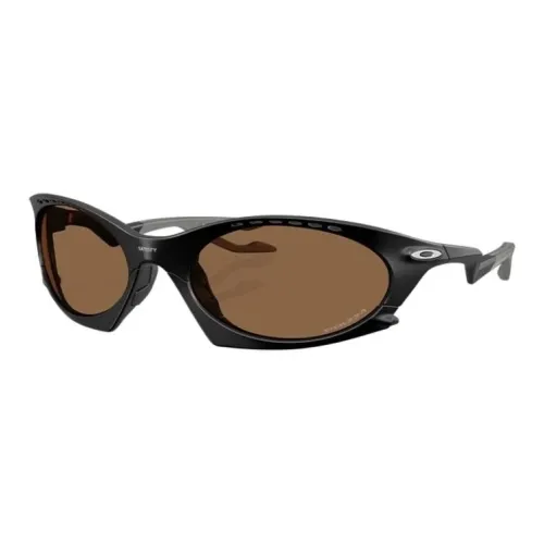 Oakley Injection Molded Irregular Shape Sunglasses Unisex Black
