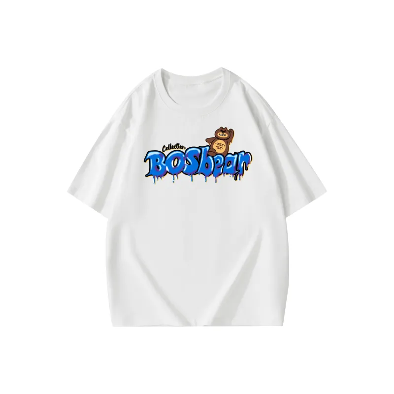 BOS BEAR T Shirts Unisex White-0