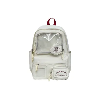 Deli Bear Nylon Backpack Women's White/Blue/Black/Yellow/Purple