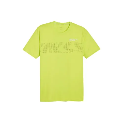 PUMA RUN FAVORITE T Shirt Men's Lime Green