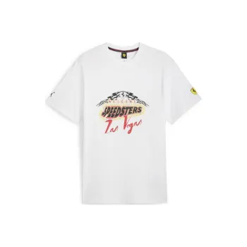 PUMA x FERRARI Race Garage Crew Las Vegas Tee T Shirt Men's White