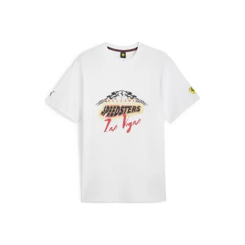 PUMA x FERRARI Race Garage Crew Las Vegas Tee T Shirt Men's White