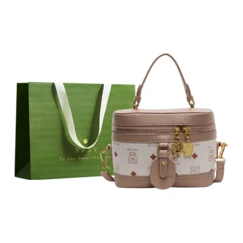 Three Ducklings PU Crossbody Handbags Regular Women's Ecru/Pink/Brown
